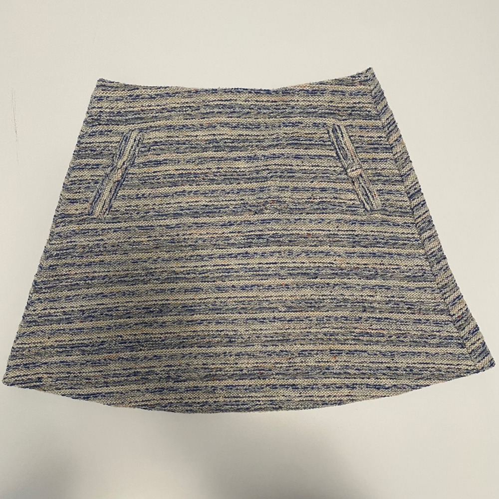 Loft Tweed Mini Skirt M Preppy Light‎ Academia Twee Heritage